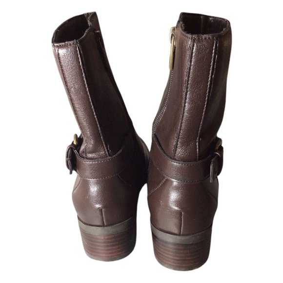Marc Fisher Brown Leather Ankle Boots * some peeling inside size 6 - Picture 5 of 7